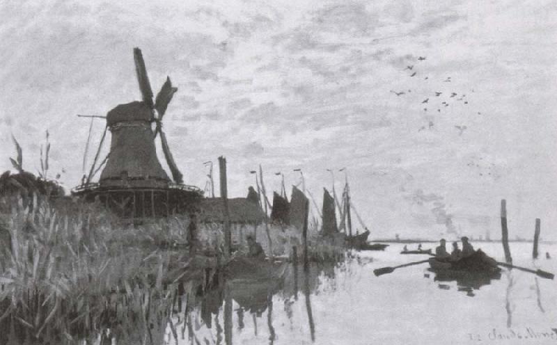 Claude Monet Windmills near Zaandam oil painting picture